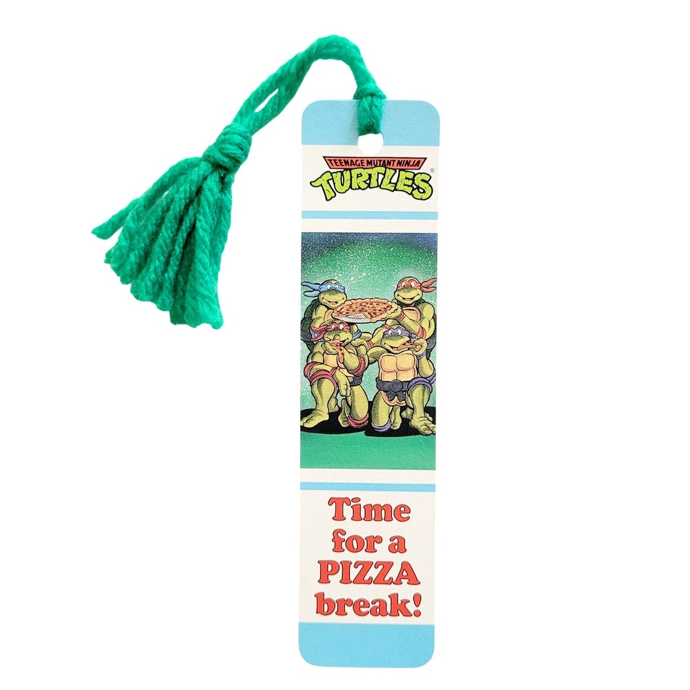 Vintage 80s TMNT Bookmark Teenage Mutant Ninja Turtles Pizza 1989 Antioch H-1279